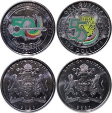 Guyana 2 x 100 Dollars 2020 50