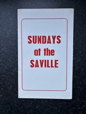 Jimi Hendrix Sundays At The Saville 8.10.67 Extremely Rare Concert Programme