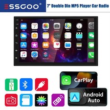 7" Double 2 DIN Car Stereo Apple CarPlay Android Auto Head Unit FM Bluetooth AUX