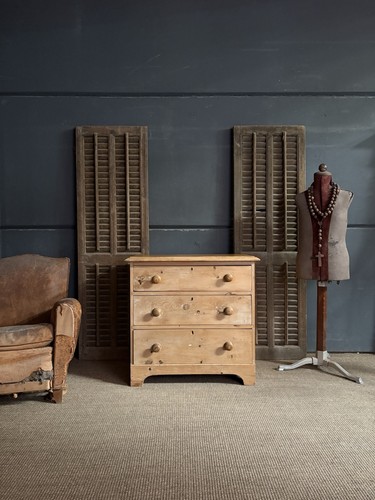 Antique pine chest - of, drawers