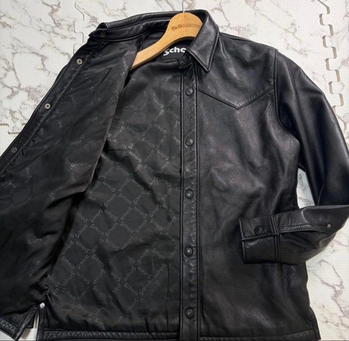 Schott leather jacket men - leather,