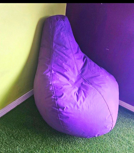 Purple pear shaped beanbag - purple,