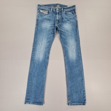 Diesel Thavar Mens Jeans Blue W30 L30 Slim Skinny Distressed Denim 0853U