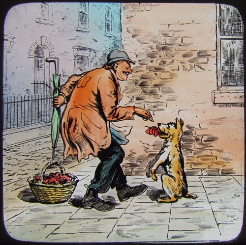 Glass magic lantern - glass, slide