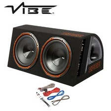 Edge EDB12TA Twin 12" Amp Active Bass Enclosure 1800W With Amplifier Wiring kit