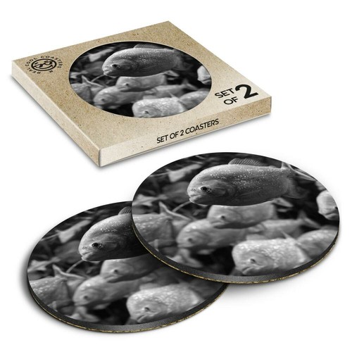 Boxed round coasters bw - coasters,