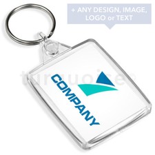 Personalised Promotional Custom Business Keyrings Key Fobs 45 x 35 mm | Passport