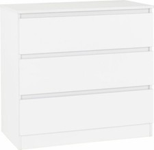 MALVERN 3 DRAWER CHEST WHITE