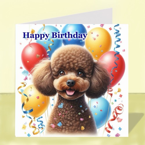 Miniature poodle dog birthday - miniature,