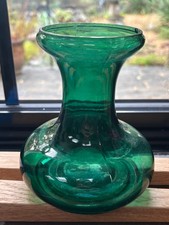 Antique Green Glass Hyacinth Bulb Vase
