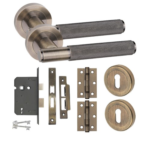 Straight bar knurled - knurled, antique