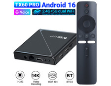 Android 16 TV Box Allwinner H313 Quad Core 2.4G/5G Wifi 8GB/256GB Media Player