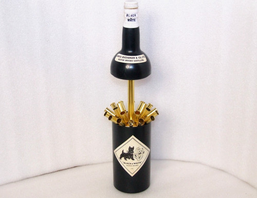 Black white whisky bottle - &,