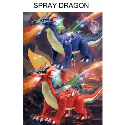Red electric walking dinosaur - red,