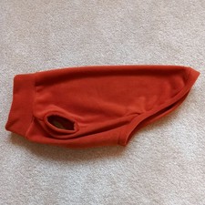 Dachshund Dog NOT SLIM Coat Jumper Polar Fleece Anti Pil Burnt Orange. Back 19" 