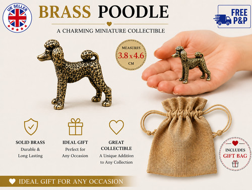Miniature brass poodle dog - poodle,