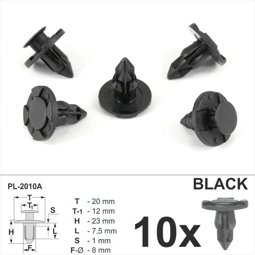 10x 8mm plastic rivet trim - 10x,