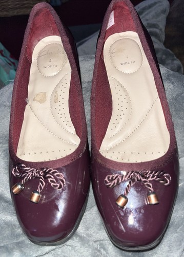 Clarks plum burgundy - plum, patent