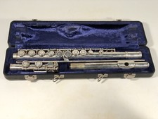 Vintage Armstrong USA Elkhart Ind Silver Flute Model 104 w/ Original Case