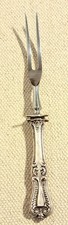 Towle Old Colonial Sterling Silver Carving Fork with Guard - 9" Monogrammed "S"