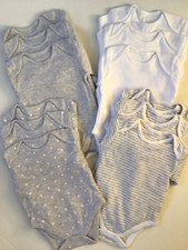 Baby boys girls unisex Bodysuits Vests Long Sleeve 3 Pack Cotton 0-3 Months