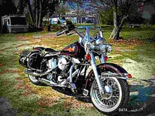 Harley Davidson 1340 Heritage Softail Custom 1993 4 A4 Photo Print