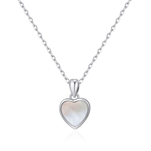 Mother pearl gemstone heart - pearl,