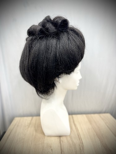 Victorian black wig costume - black,