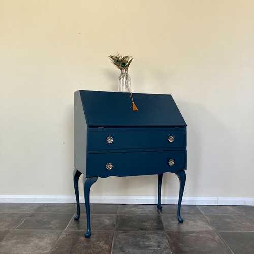 Vintage painted oak veneered - vintage,