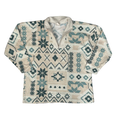 Vintage 90s cream green - , nordic