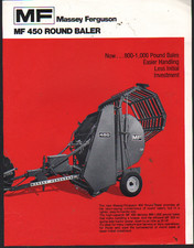 Massey Ferguson "MF 450" Round Baler Brochure Leaflet