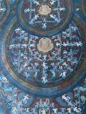 Antique Tibetan Thangka Mandala Buddhist Painting - 333 Buddhas - 1st Quality