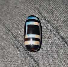 Tibetan Agate Dzi Bead, Healing Stone, Buddhist Jeweller (A9)