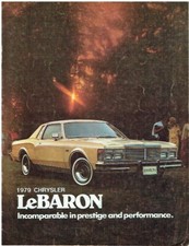 CHRYSLER Le BARON SALOON HARDTOP & S. WAGON ORIGINAL 1979 FACTORY SALES BROCHURE