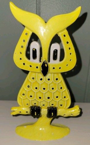 Vintage owl metal earring - metal,