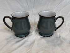 Two Green Denby Regency Mugs
