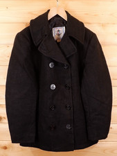 Vintage Sterlingwear Anchor Collection Wool Military Pea Coat Jacket 40 Reg