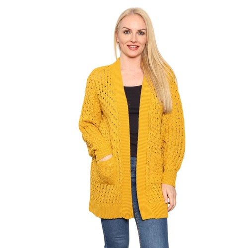 Women open front waffle - front,