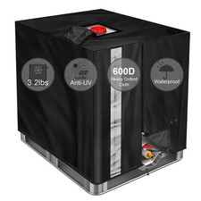 IBC Tote Cover, 600D Heavy Duty Waterproof Cover for 1000L IBC Container Rain...