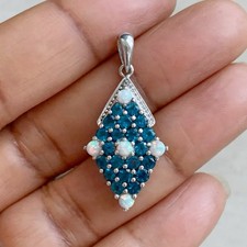 Vintage OPAL Pendant & Blue