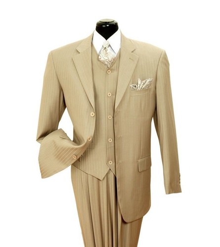 Mens fancy wool feel suit - wool,