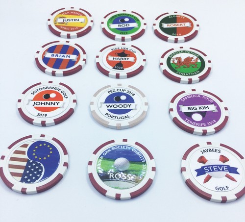 Personalised poker chip golf - poker,