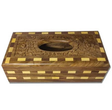 Wooden Tissue Box 15X28cm