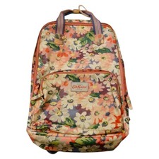 Cath Kidston Floral Rucksack Backpack Pink Canvas Adjustable Strap Used