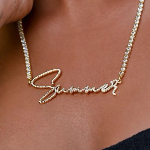 Custom name iced out tennis - name,