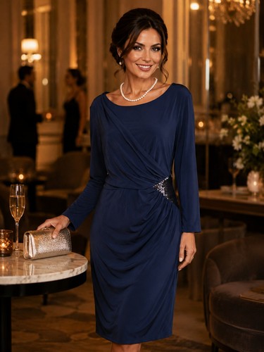 Gina bacconi navy draped - navy,