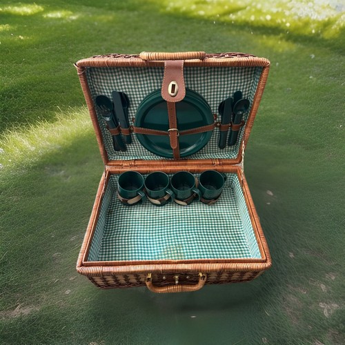 Vintage person picnic - person, basket