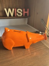 Vintage Orange Ceramic Piggy