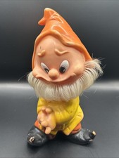 1960 RARE SNOW WHITE & THE SEVEN DWARFS GRUMPY 8" RUBBER VINTAGE FIGURE FAMOSA