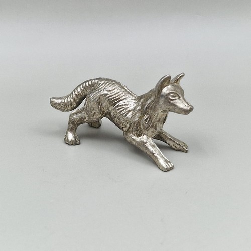 Silver tone shepherd dog - silver,